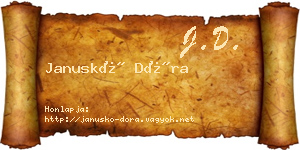 Januskó Dóra névjegykártya